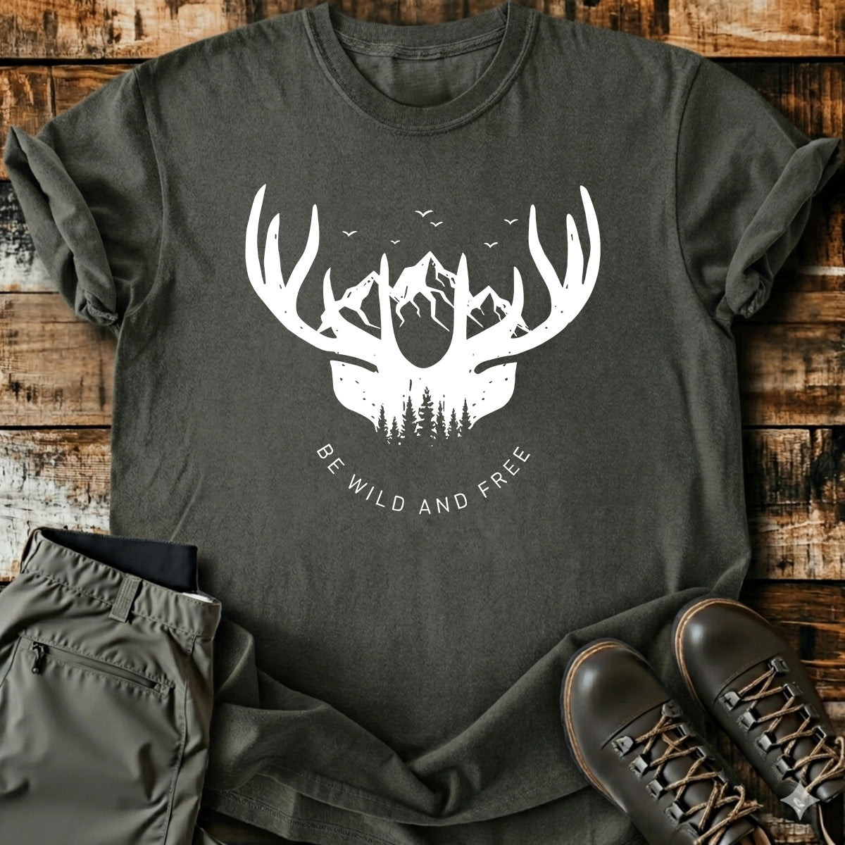 Be Wild And Free Deer T-Shirt