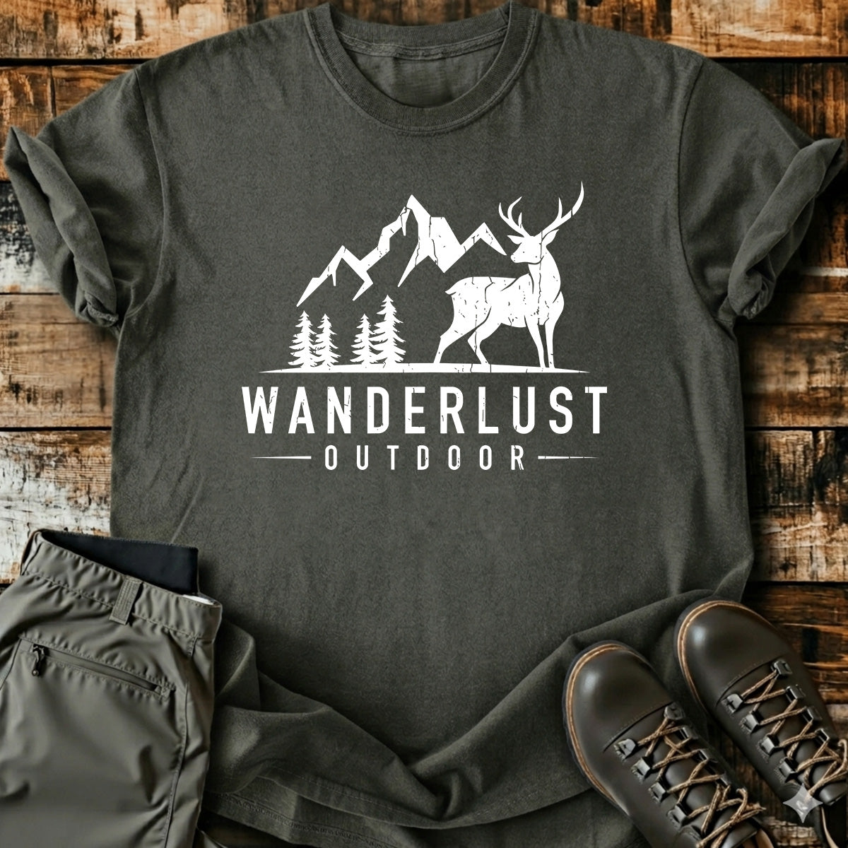 Wanderlust Outdoor Deer T-Shirt
