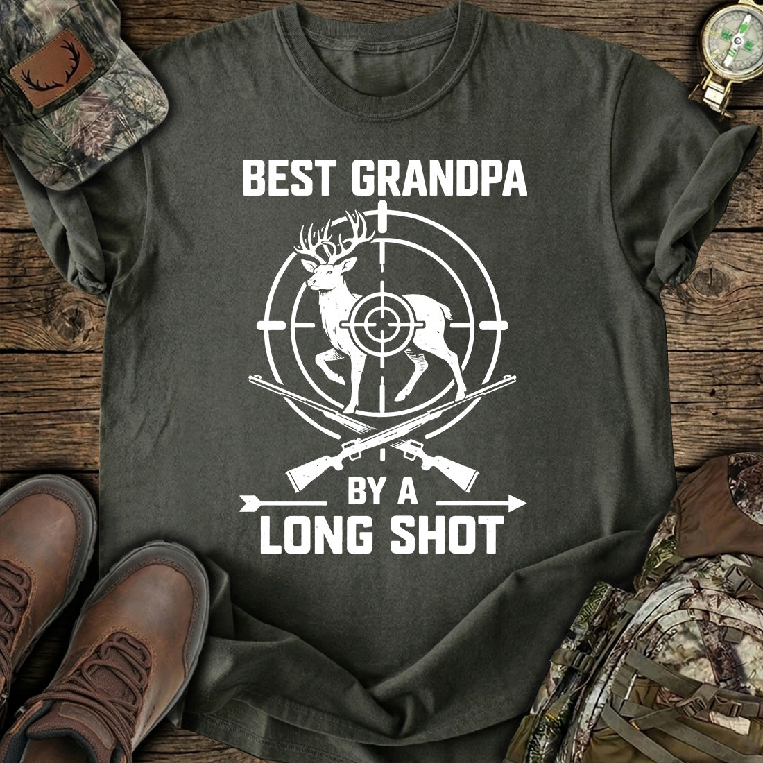 Best Grandpa Hunting Deer T-Shirt