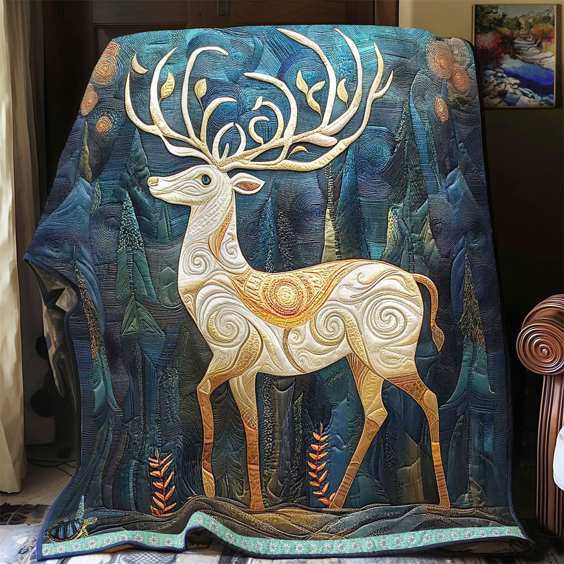 Majestic Myth Stag Quilt Blanket