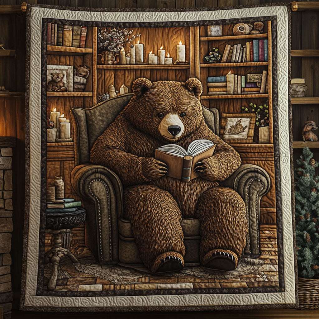 Bear’s Storytime Quilt Blanket