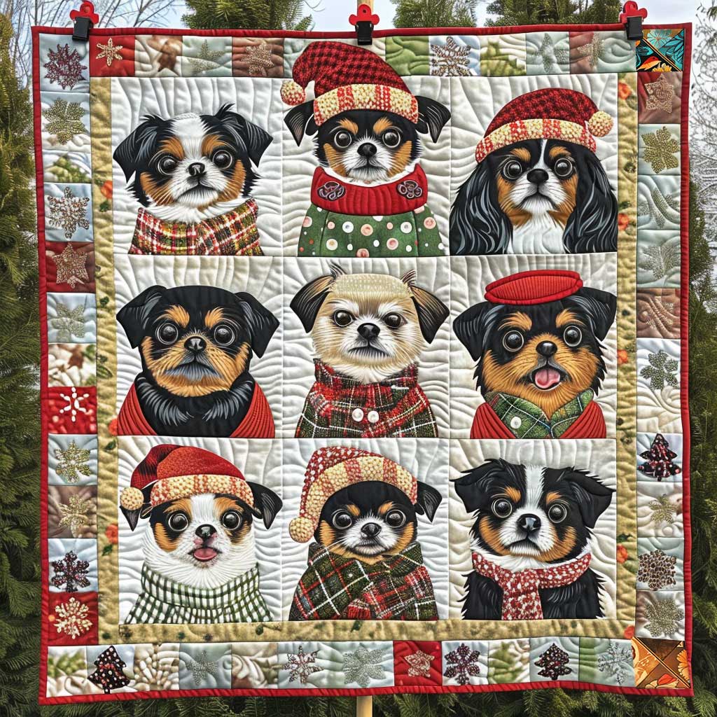 Christmas Papillon Quilt Blanket
