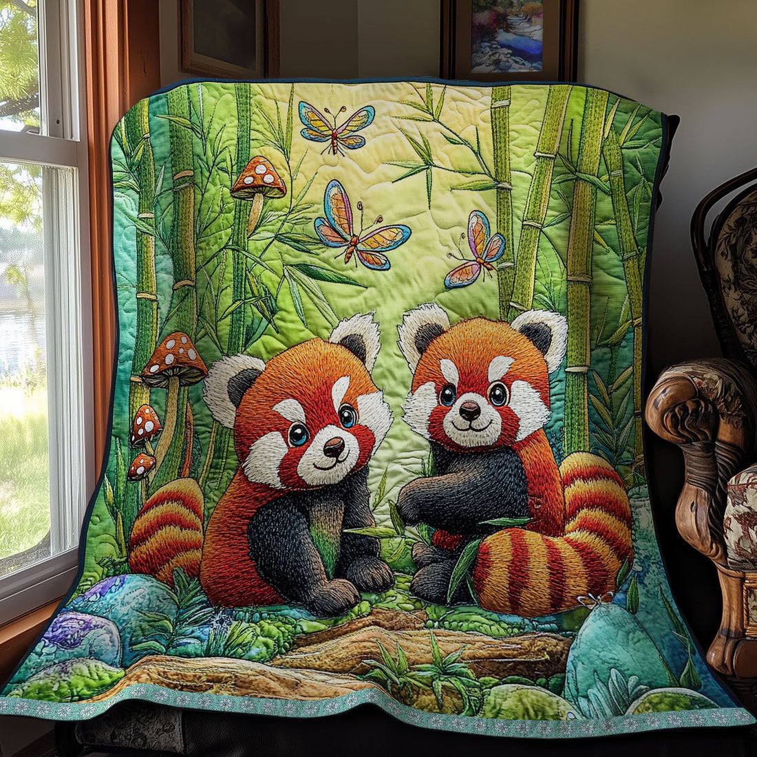 Red Panda Quiet Moments Quilt Blanket