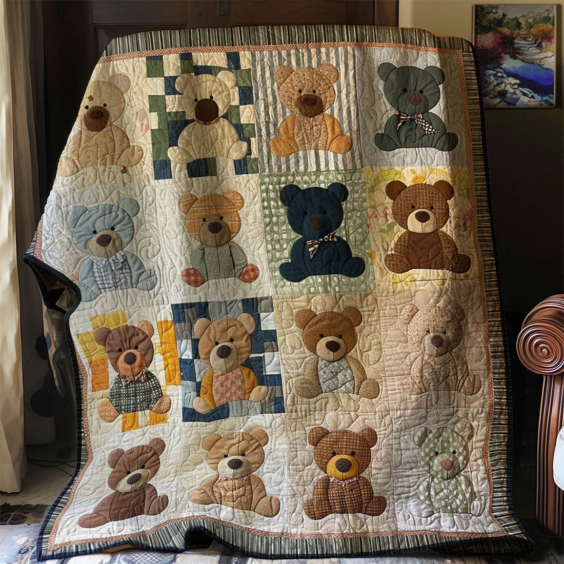 Baby Bear Quiet Moments Quilt Blanket