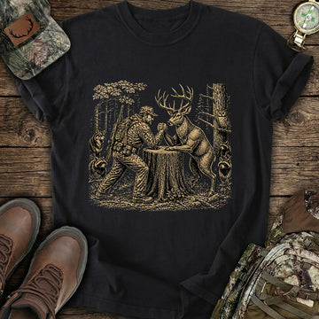 Deer Hunter Arm Wrestling T-Shirt