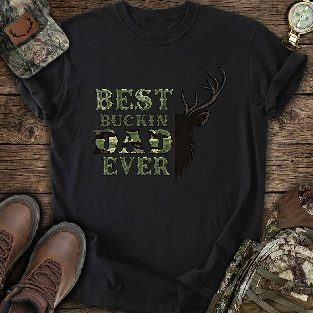 Best Buckin Dad Ever Hunting T-Shirt