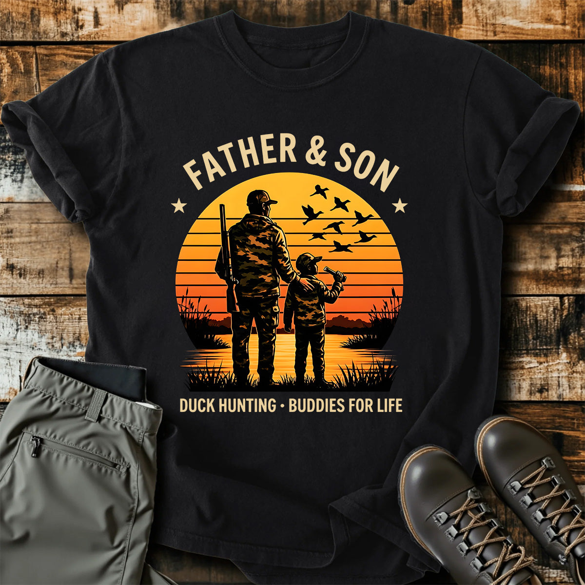 Father Son Duck Hunting T-Shirt