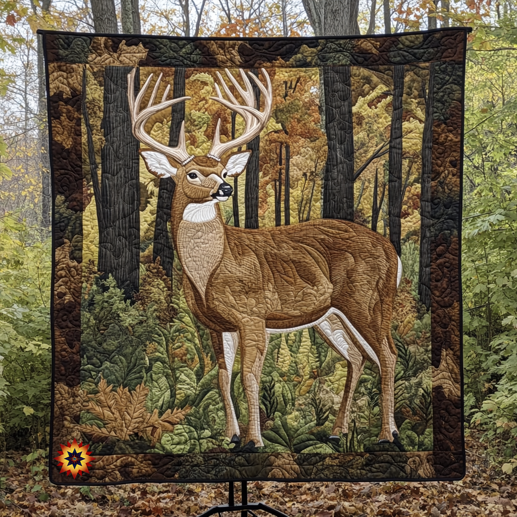 Deer Haven Quiet Moments Quilt Blanket