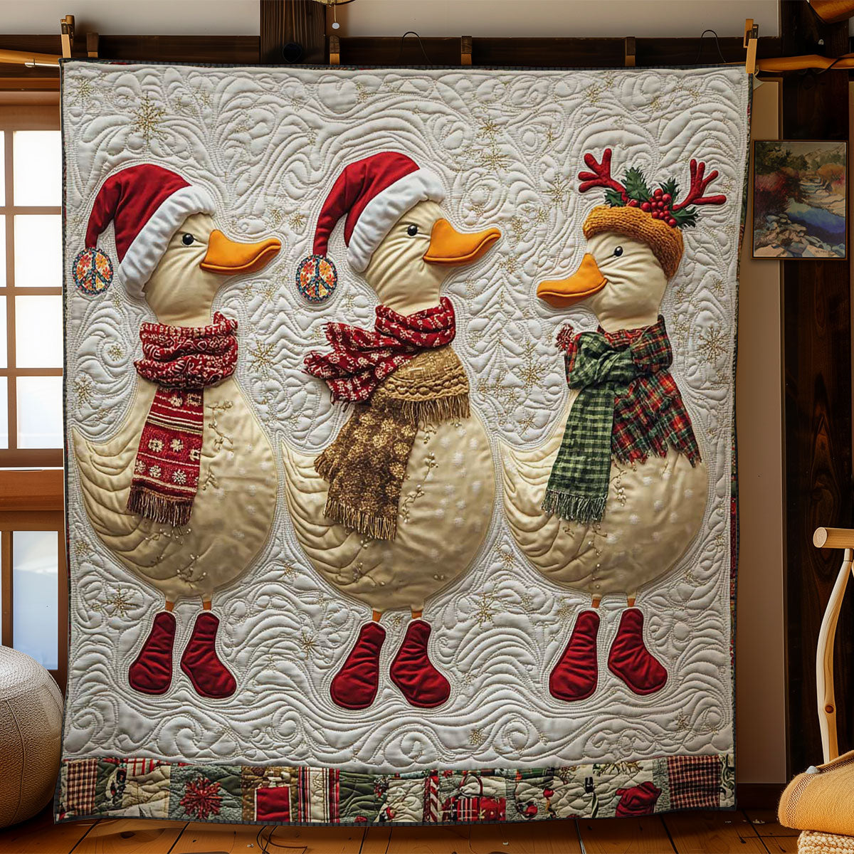 Jolly Ducks Parade Quilt Blanket