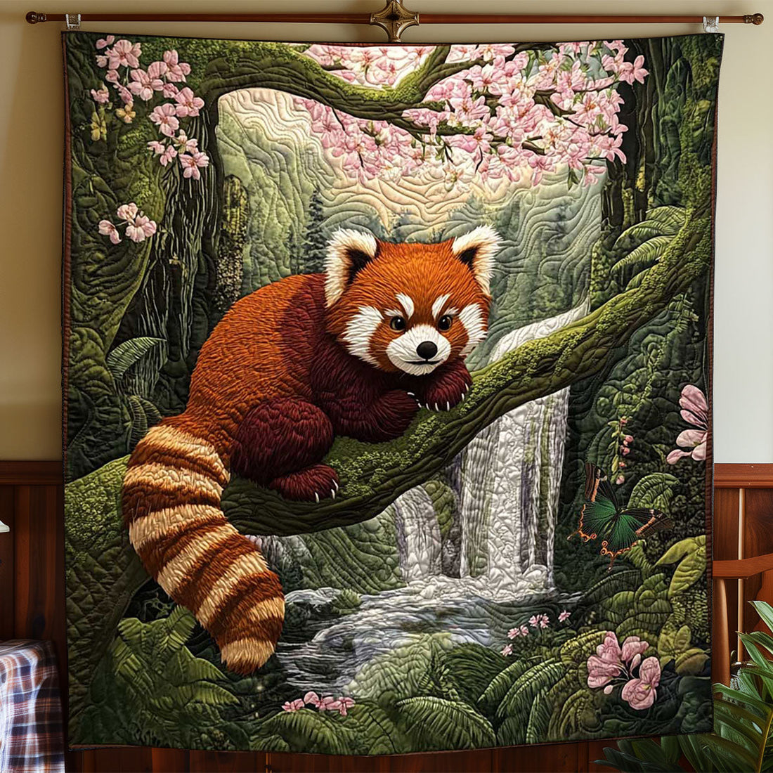 Forest Red Panda Quilt Blanket