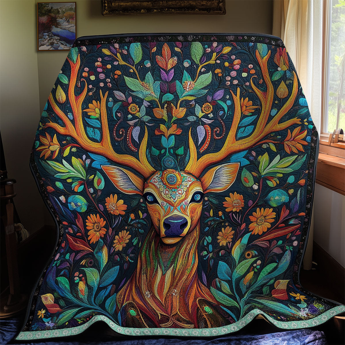 Fantastic Deer Quilt Blanket