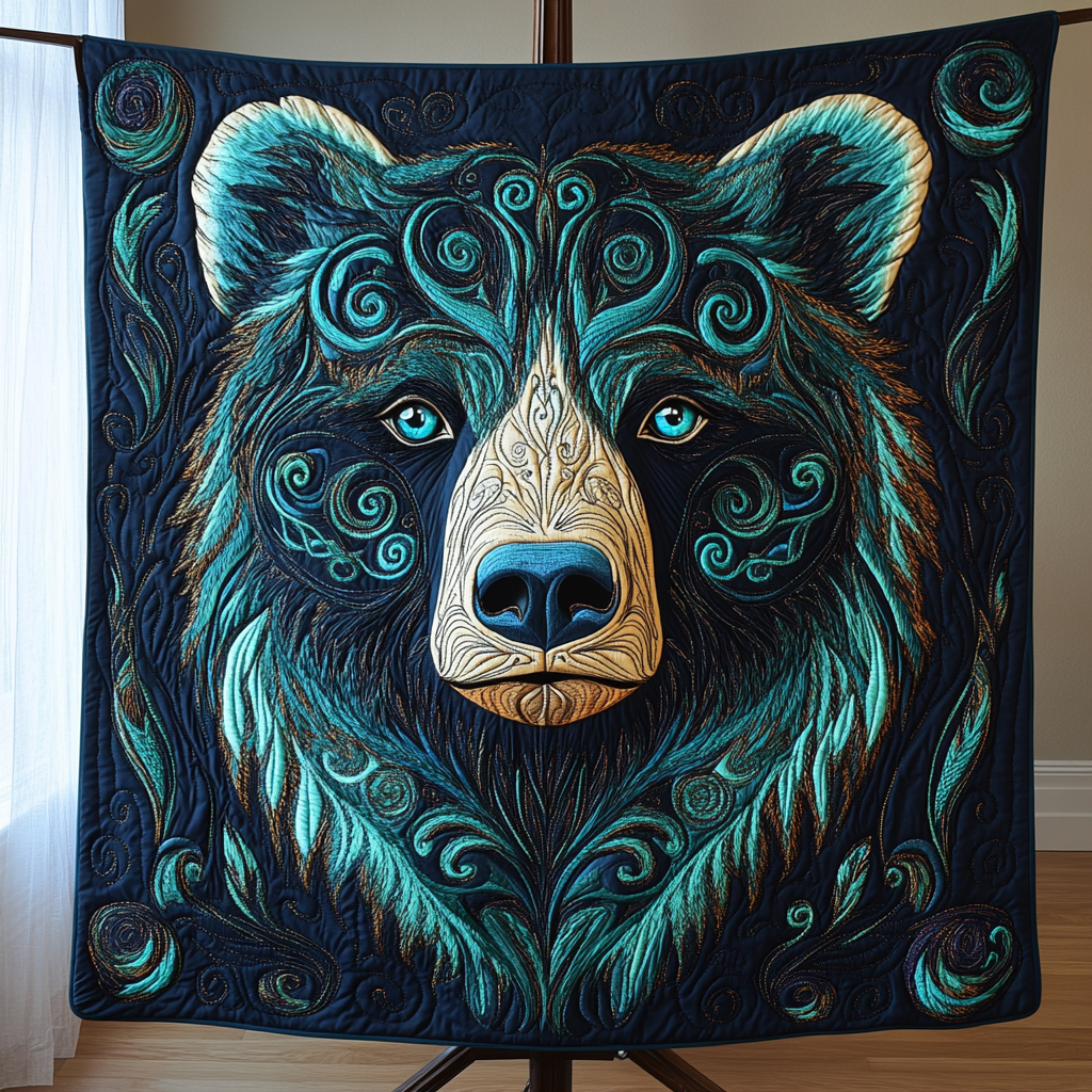 Mystical Bear Quilt Blanket