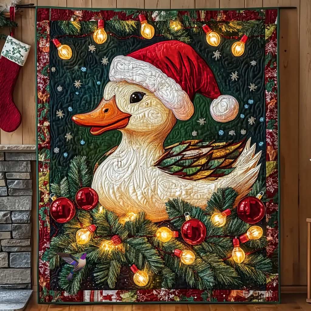 Christmas Duck Delight Quilt Blanket
