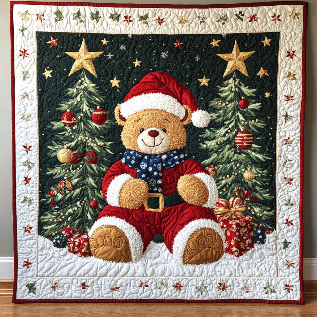 Christmas Bear Cozy Retreat Quilt Blanket