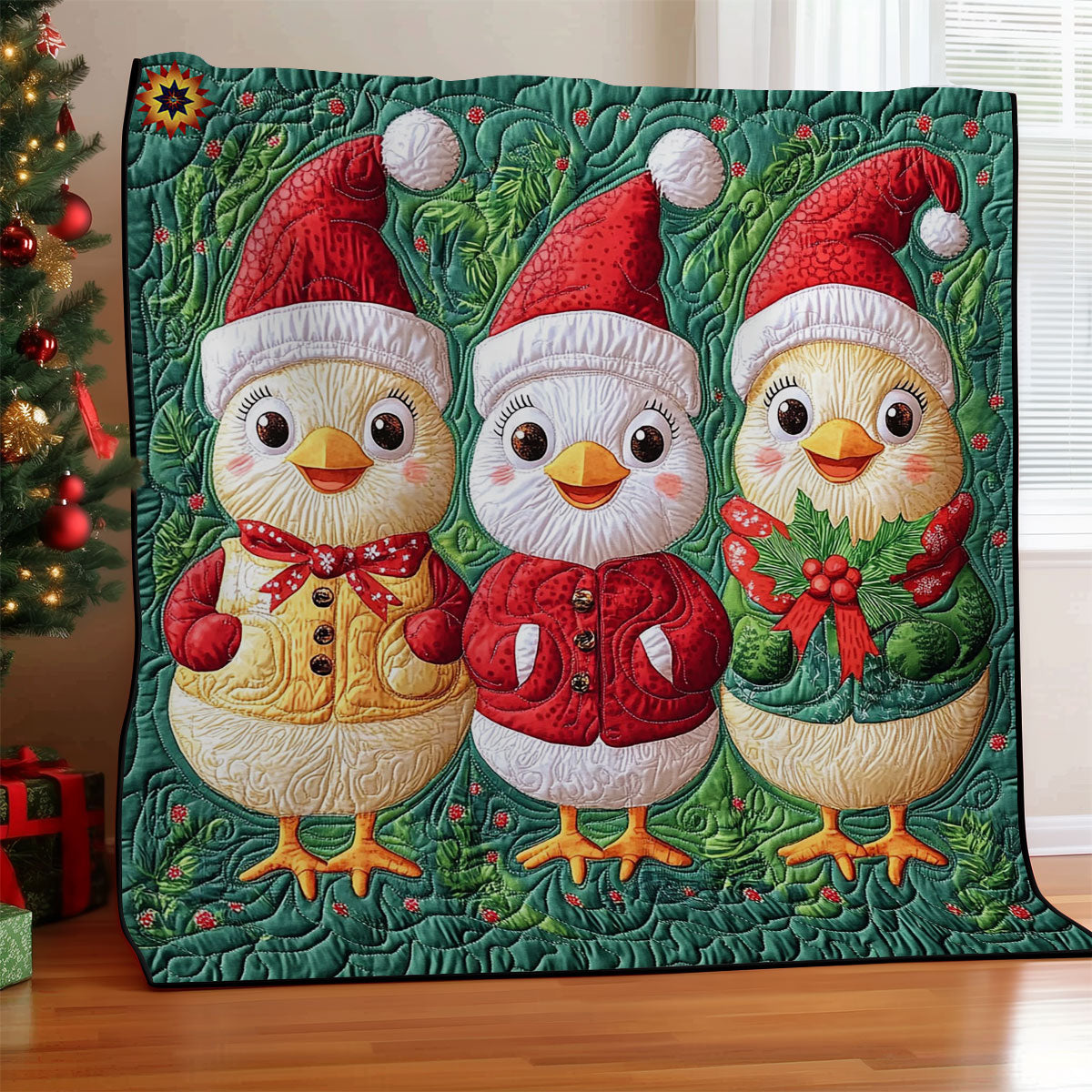 Christmas Chick Quilt Blanket