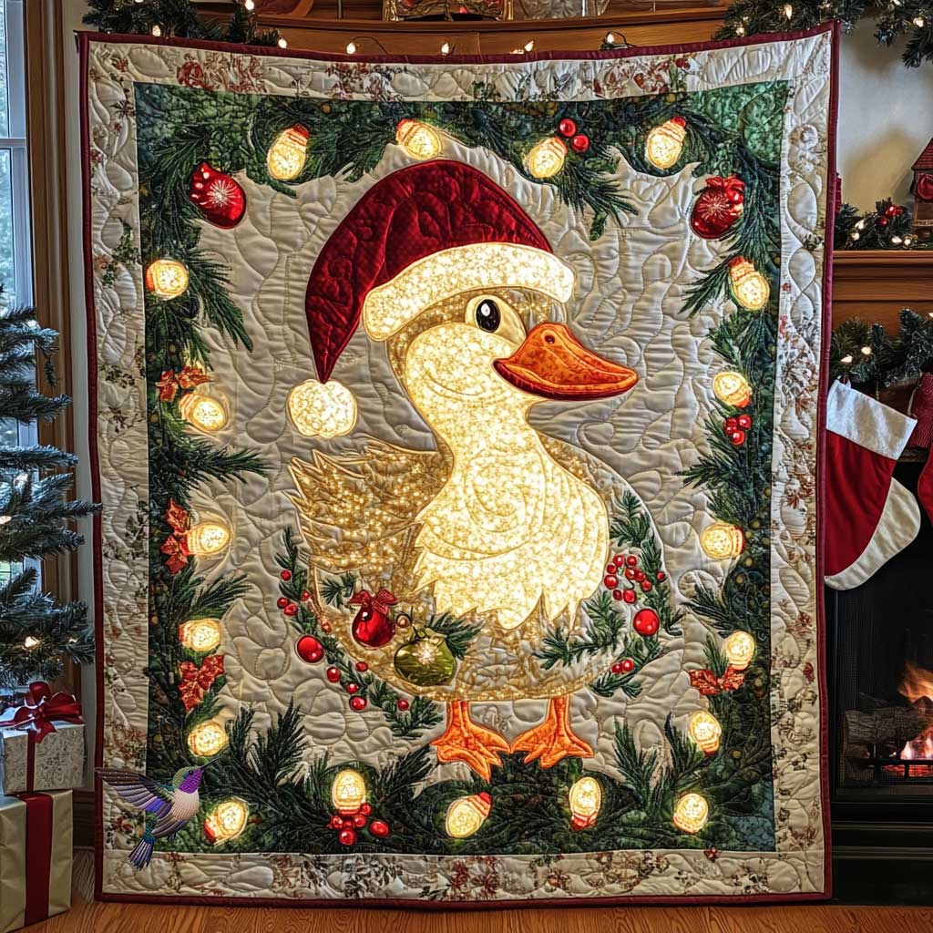 Festive Duck Quilt Blanket