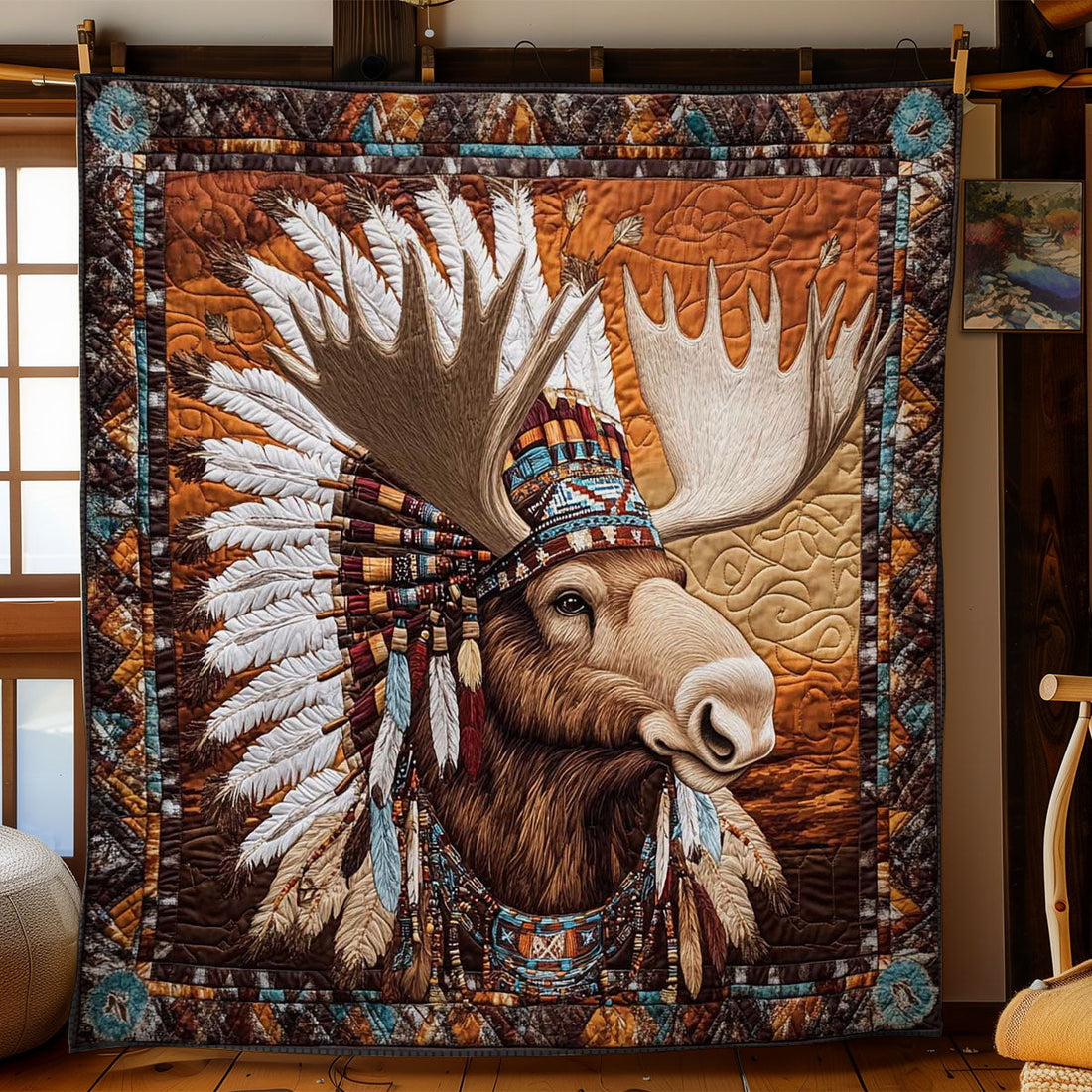 Mystic Moose Quilt Blanket