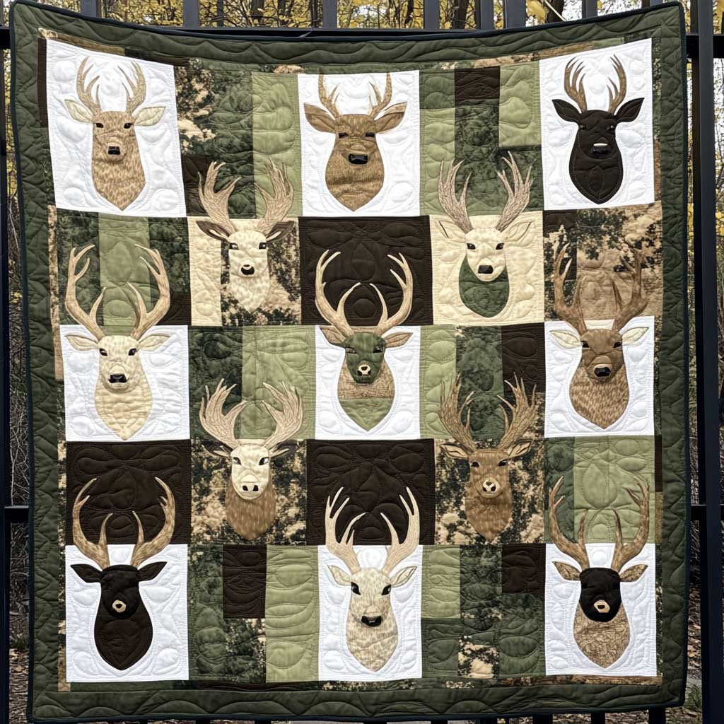 Hunting Deer Quilt Blanket