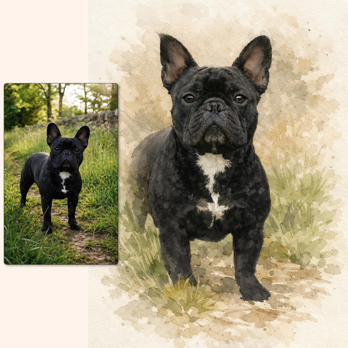 Labrador Gifts Custom Watercolor Painting Wall Art