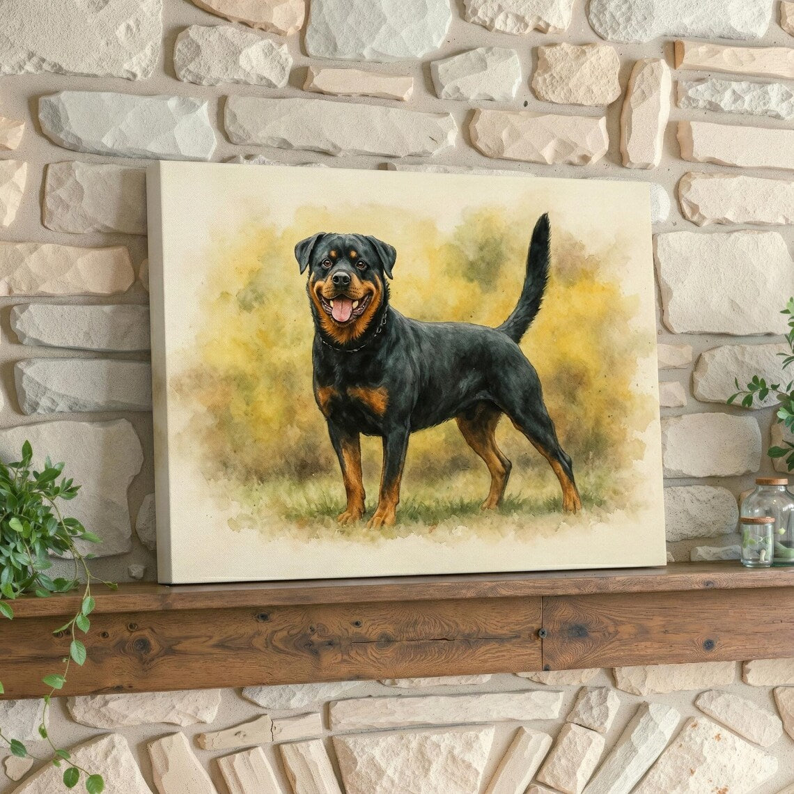 Labrador Gifts Custom Watercolor Painting Wall Art
