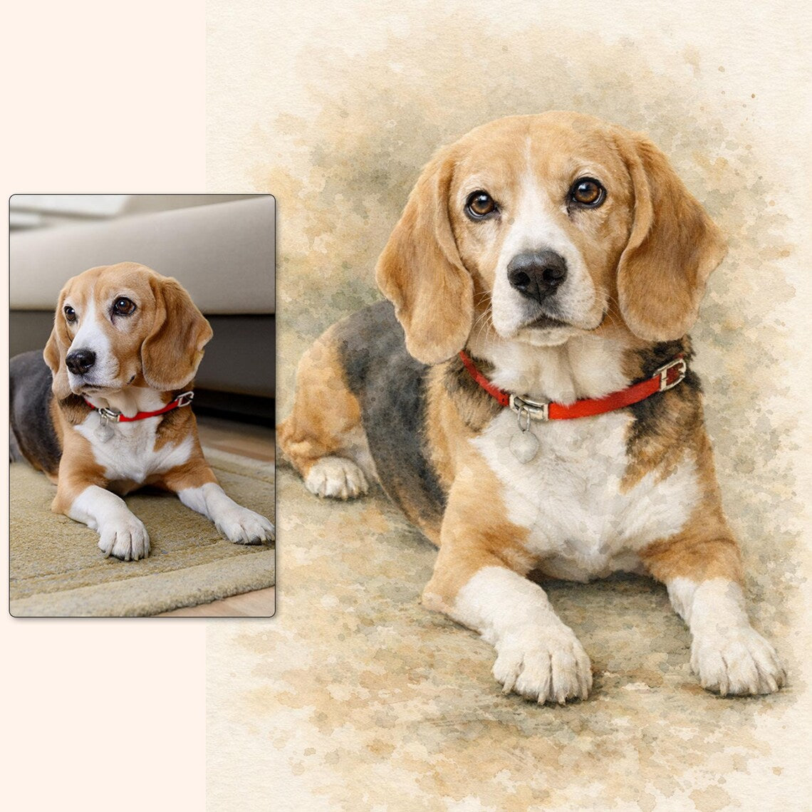 Labrador Gifts Custom Watercolor Painting Wall Art