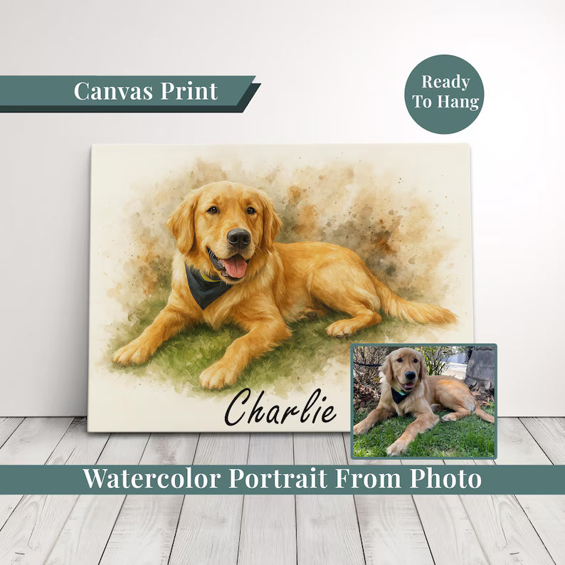 Personalized Gifts For Pet Lovers Gifts Portraits Pet Memorial Canvas