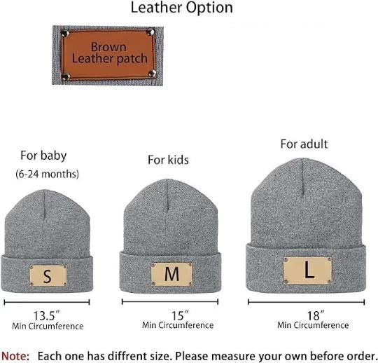 Baby Beanie Protected By Custom Dog Name, Personalized Baby Beanies with Name Kids for Baby Kids Adult, Leather Patch Beanie, Newborn Gift