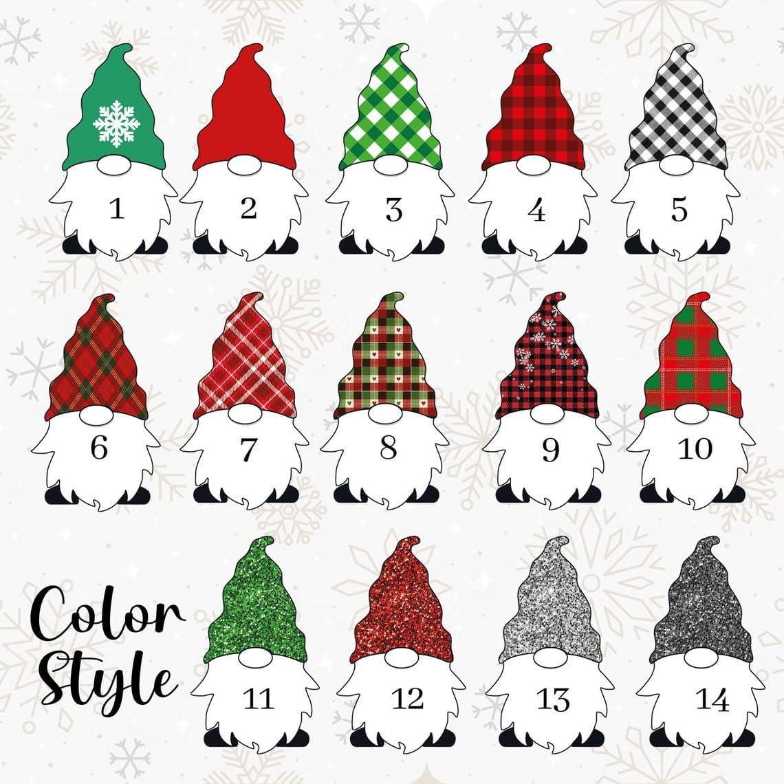 Personalized Christmas Tumbler Name Tag, Gnome Xmas Custom Name Topper, Tumbler Tag, Acrylic Name Tag, Stanley Name Plate