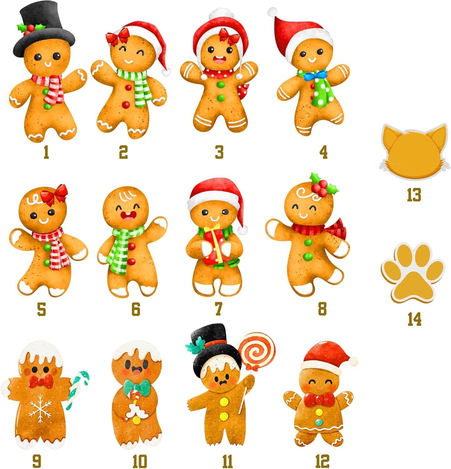 Personalized Christmas Gingerbread Family Crystal Ornament, Family Glass Ornaments for Christmas Tree, Christmas Ornament 2024