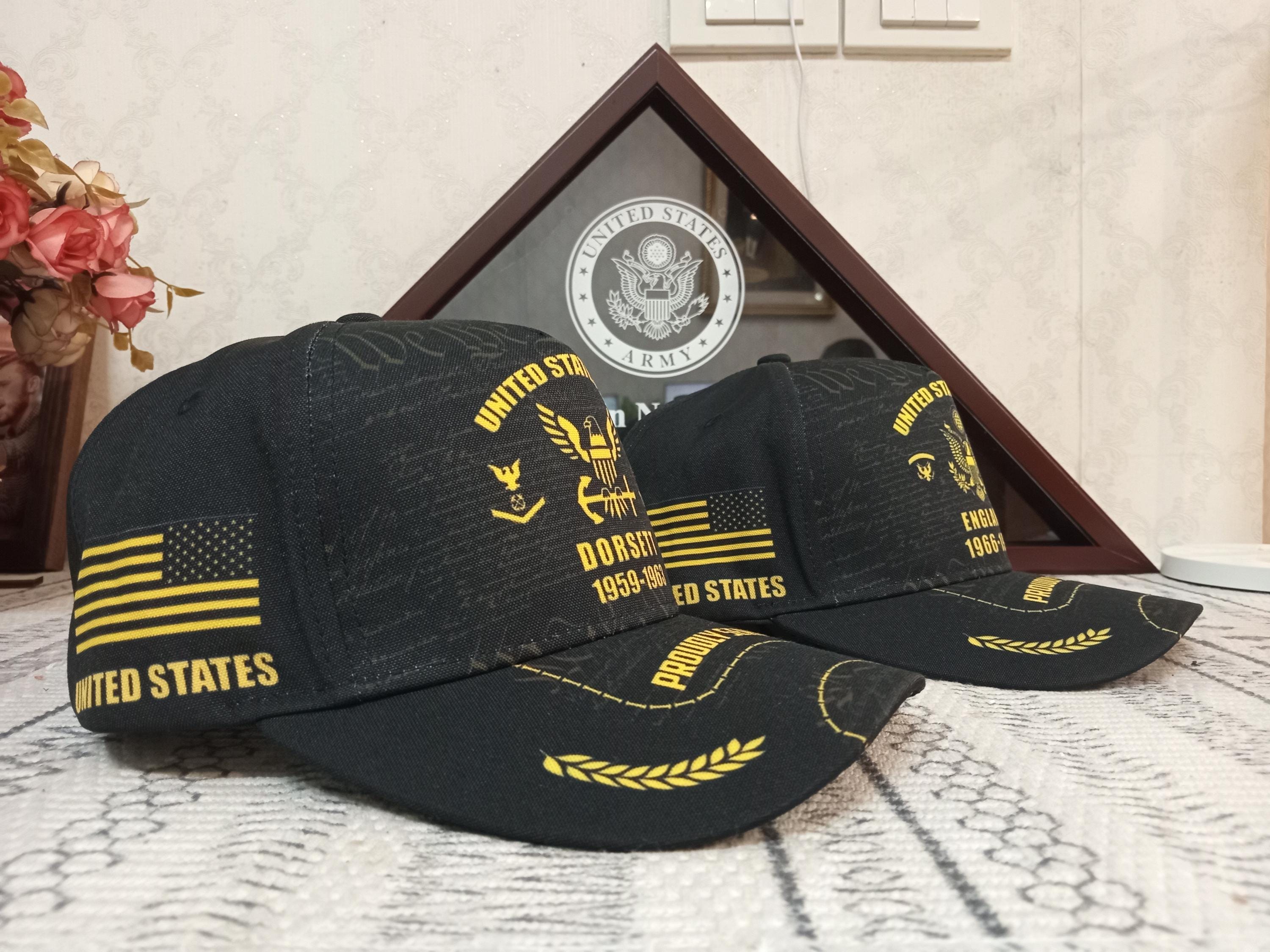 Custom U.S Veteran Proudly Served Hat All Over Printed Baseball Cap, Veteran Gift Idea, Christmas Gift for Dad, Grandpa, Husband, Him