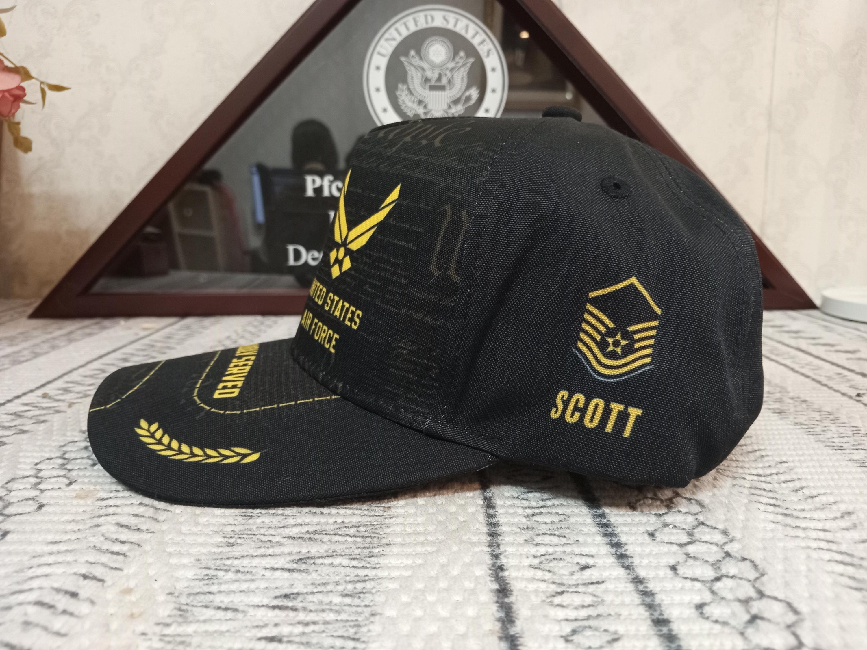 Custom Veteran Proudly Served Cotton Baseball Cap