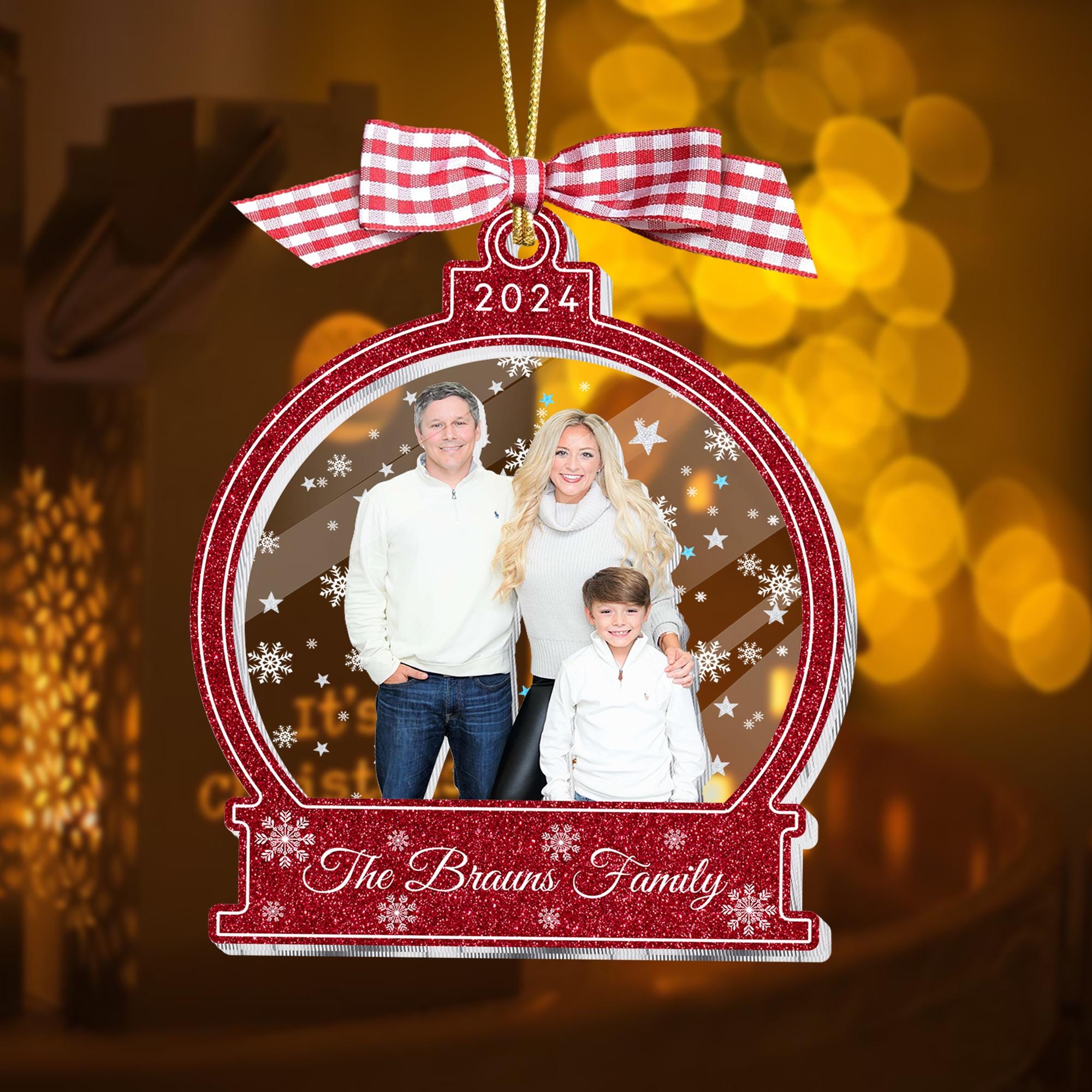 Family Photo ornaments Christmas, Personalized Christmas Ornaments 2024, Family Christmas Gift