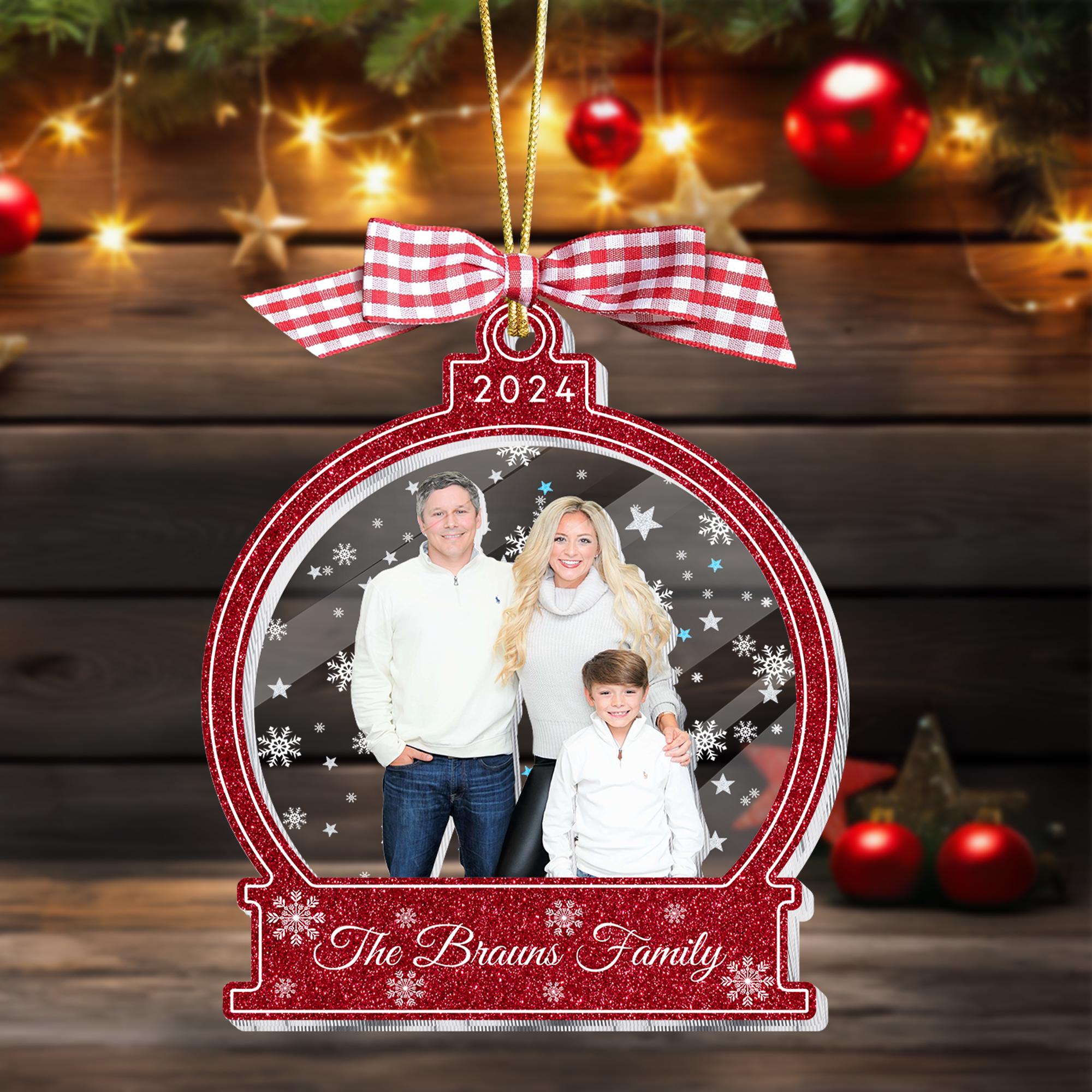 Family Photo ornaments Christmas, Personalized Christmas Ornaments 2024, Family Christmas Gift
