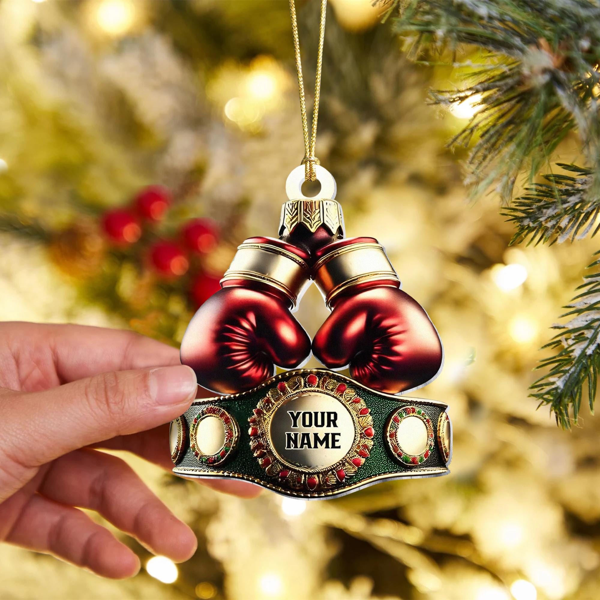 Custom Boxing Ornament 2024 Christmas Tree Home Decoration