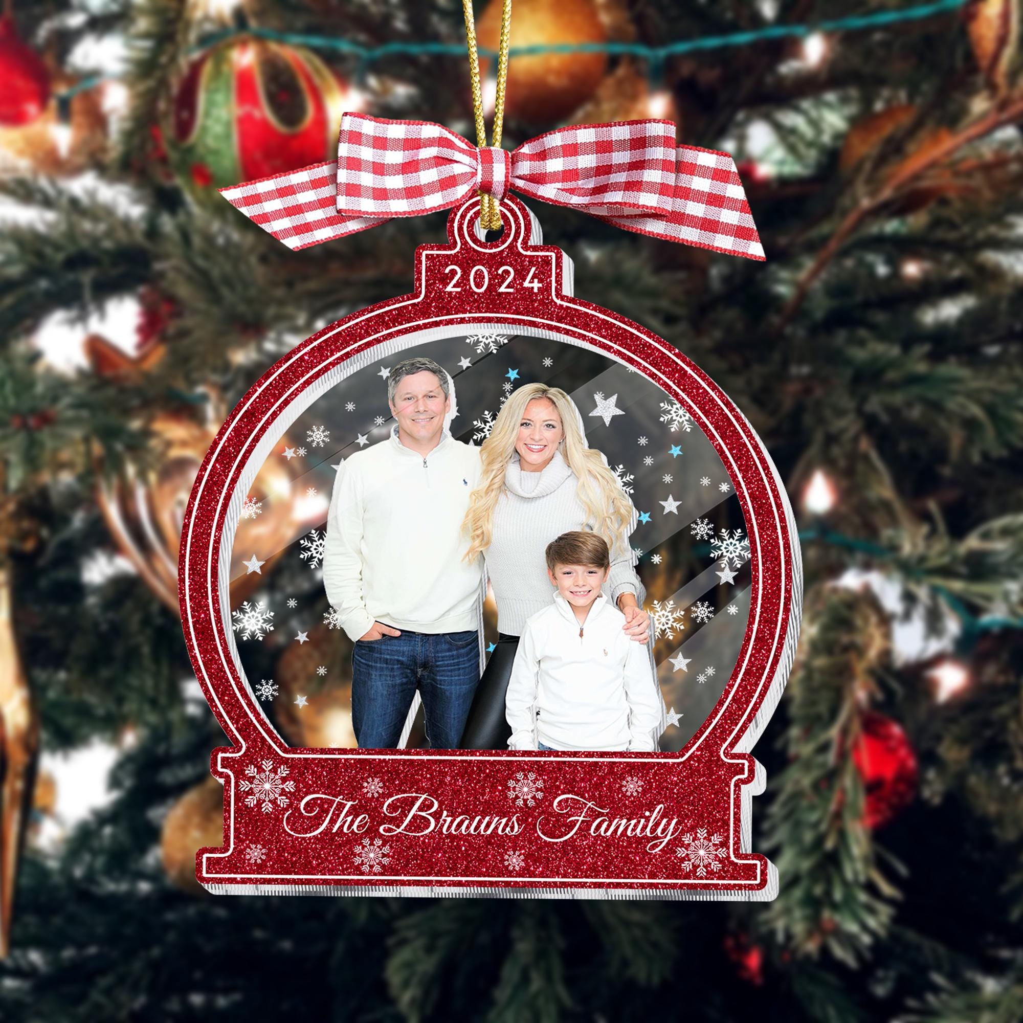 Family Photo ornaments Christmas, Personalized Christmas Ornaments 2024, Family Christmas Gift