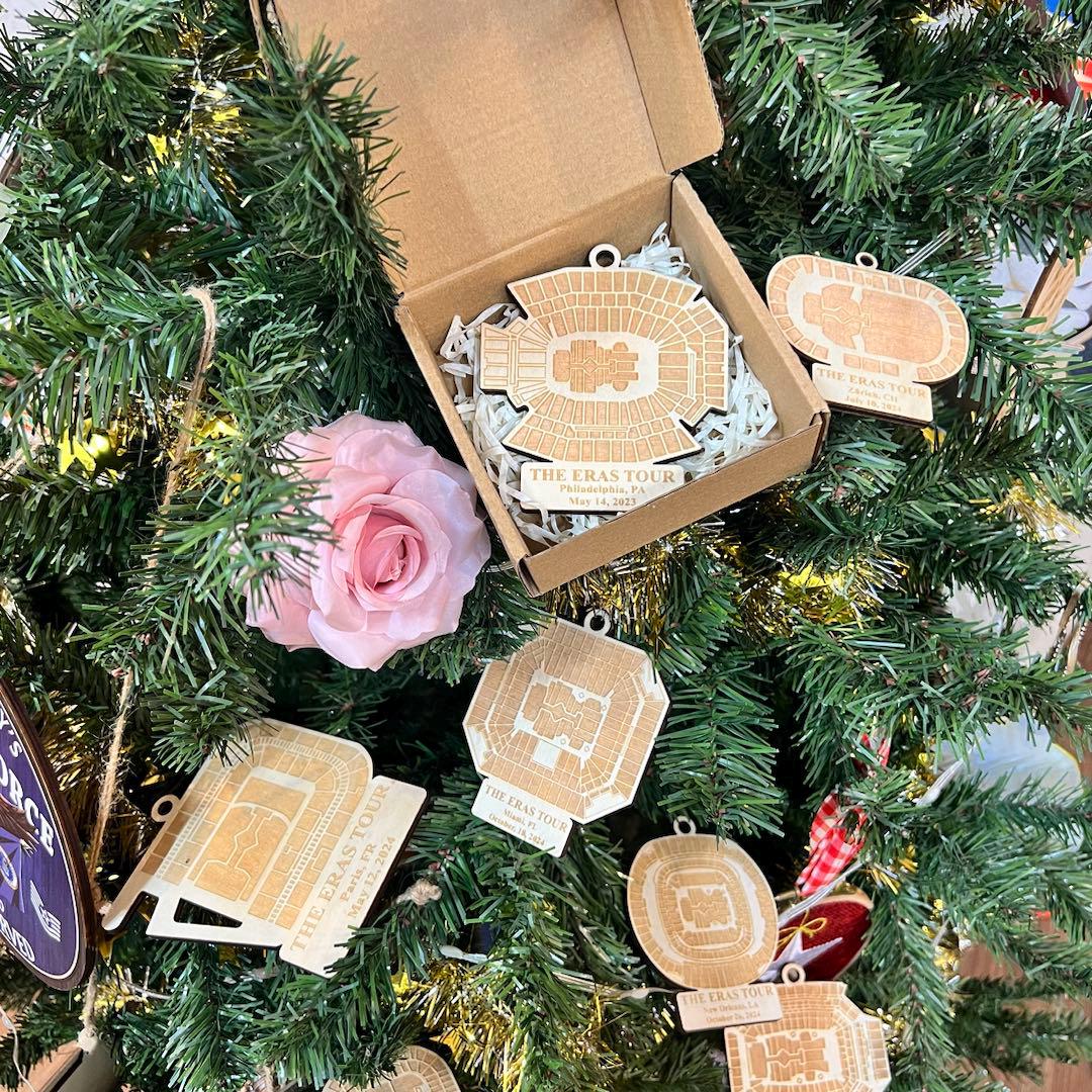Custom Tour Stadium Ornament Gift, Personalized Christmas Ornament, Eras Xmas Ornament For Fan