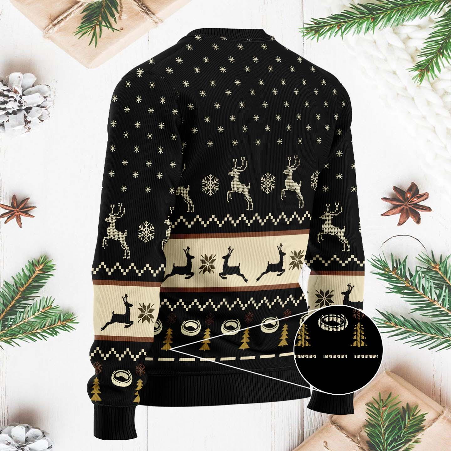 Funny Taters Po-ta-toes Christmas Sweater - Boil 'Em, Mash 'Em, Stick 'Em in a Stew Ugly Xmas Sweater for Fans