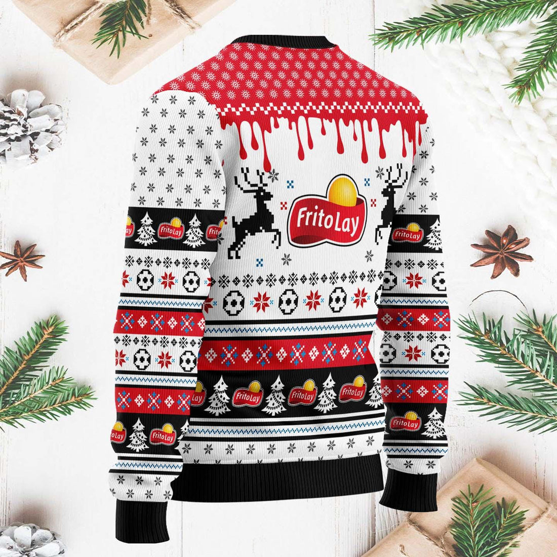 Frito-Lay's Ugly Sweater Snack on Festive Style, Funny Frito-Lay Xmas Sweater, Holiday Snack Lovers Christmas Sweater
