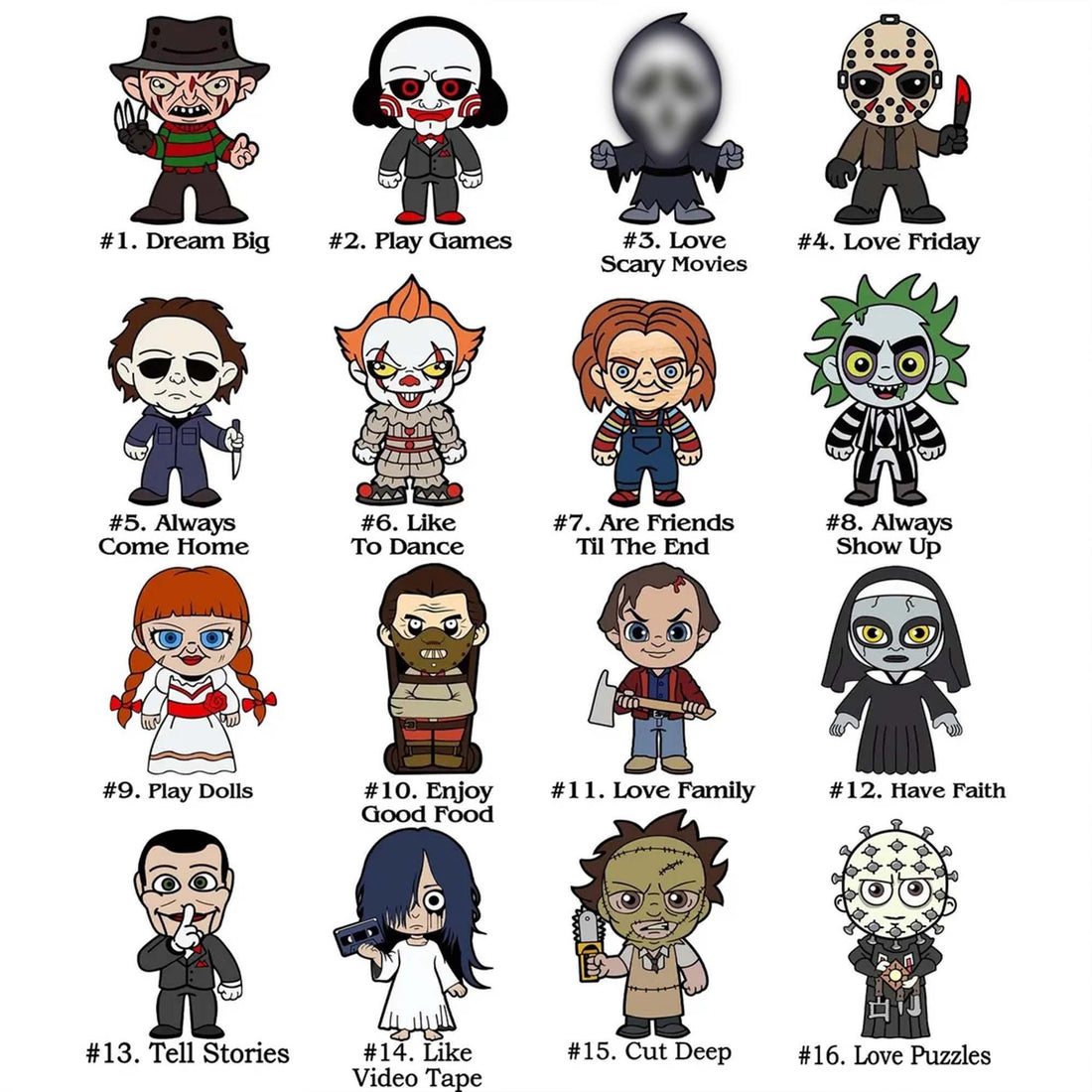 In This House We Horror Character Halloween Frame Wood Sign Home Decoration, Gift for Father's Day, Halloween Gift Idea, Kids Keepsake