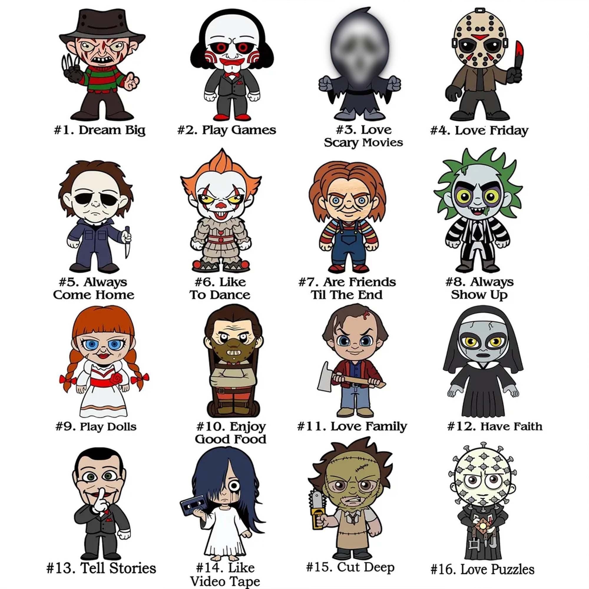 In This House We Horror Character Halloween Frame Wood Sign Home Decoration, Gift for Father's Day, Halloween Gift Idea, Kids Keepsake