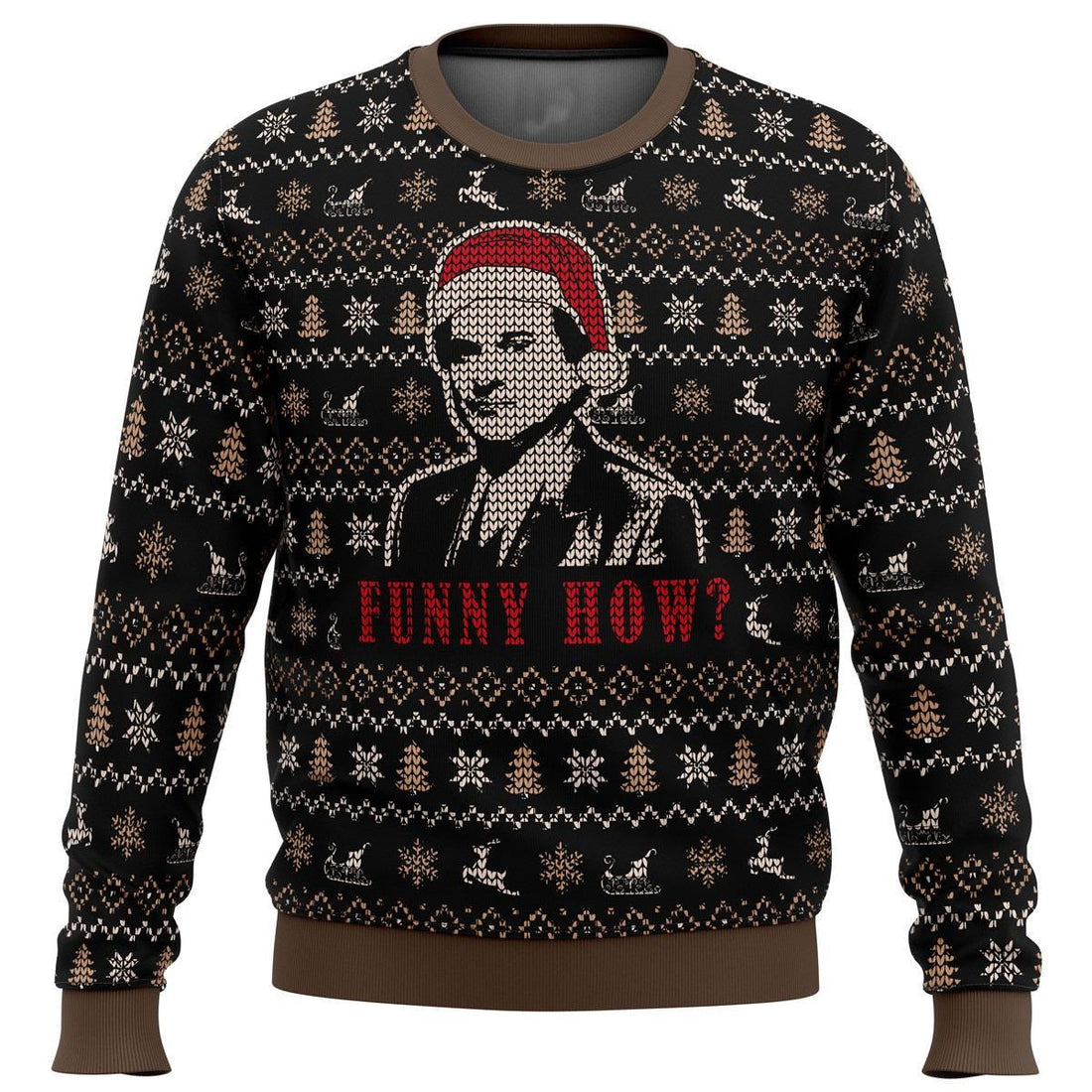 Funny How? Ugly Christmas Sweater - Hilarious Holiday Jumper with Iconic Design - Festive Christmas Gift for Movie Fans