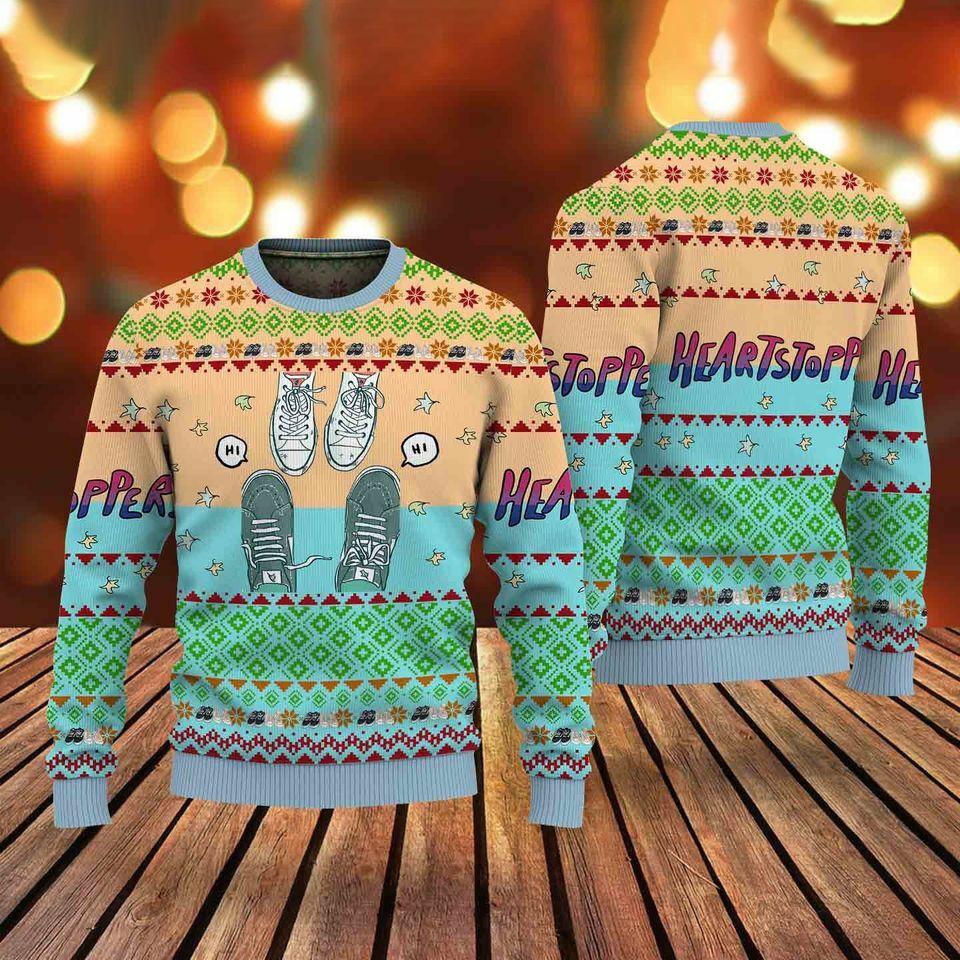 Heartstopper Ugly Christmas Sweater - Valentines Gift for Couples - Unique Gift Idea for Heartstopper Enthusiasts