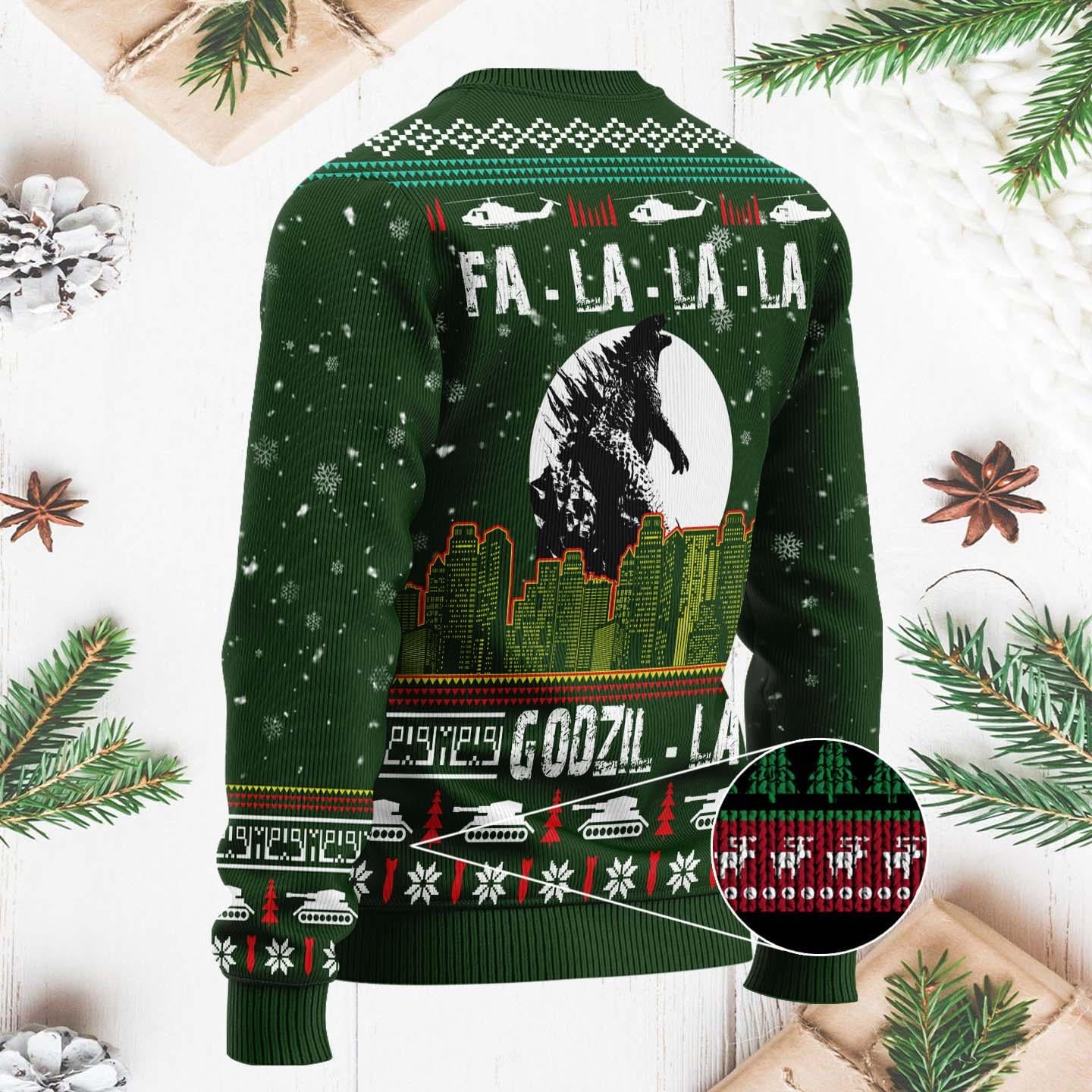 Fa-La-La-La Monster Ugly Christmas Sweater - Fun Holiday Monster-Themed Knit