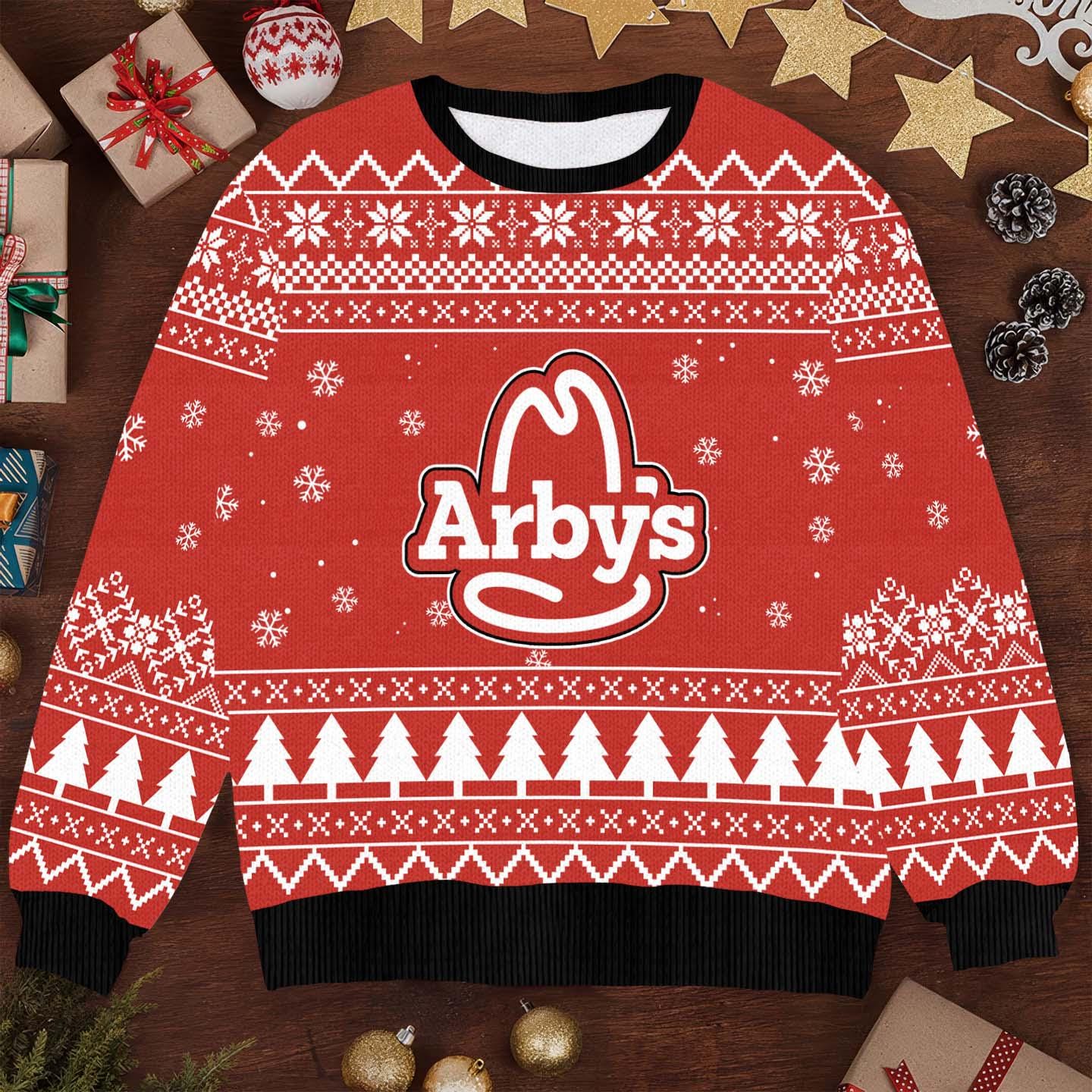 Arby's Ugly Sweater - Roast the Holidays in Style, Festive Christmas Sweater for Men and Women, Cozy and Fun Holiday Apparel