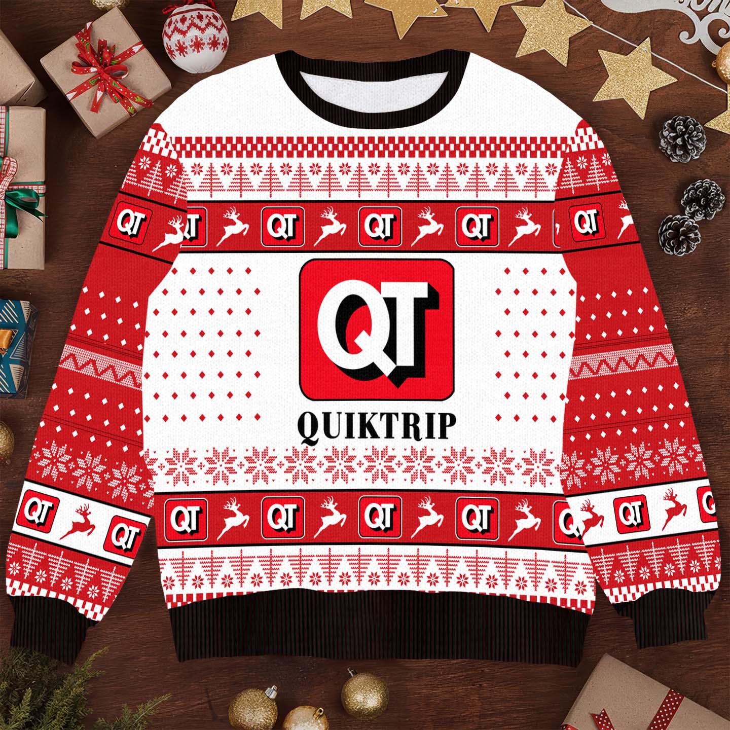 QuikTrip's Ugly Christmas Sweater Fuel Your Holiday, Funny QuikTrip Xmas Sweater, Holiday Fuel Your Christmas Sweater
