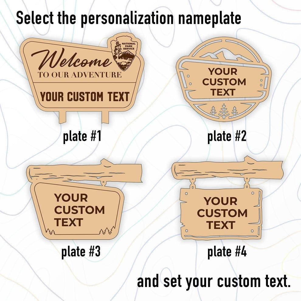 Personalized National Parks Wooden Travel Map with Pins