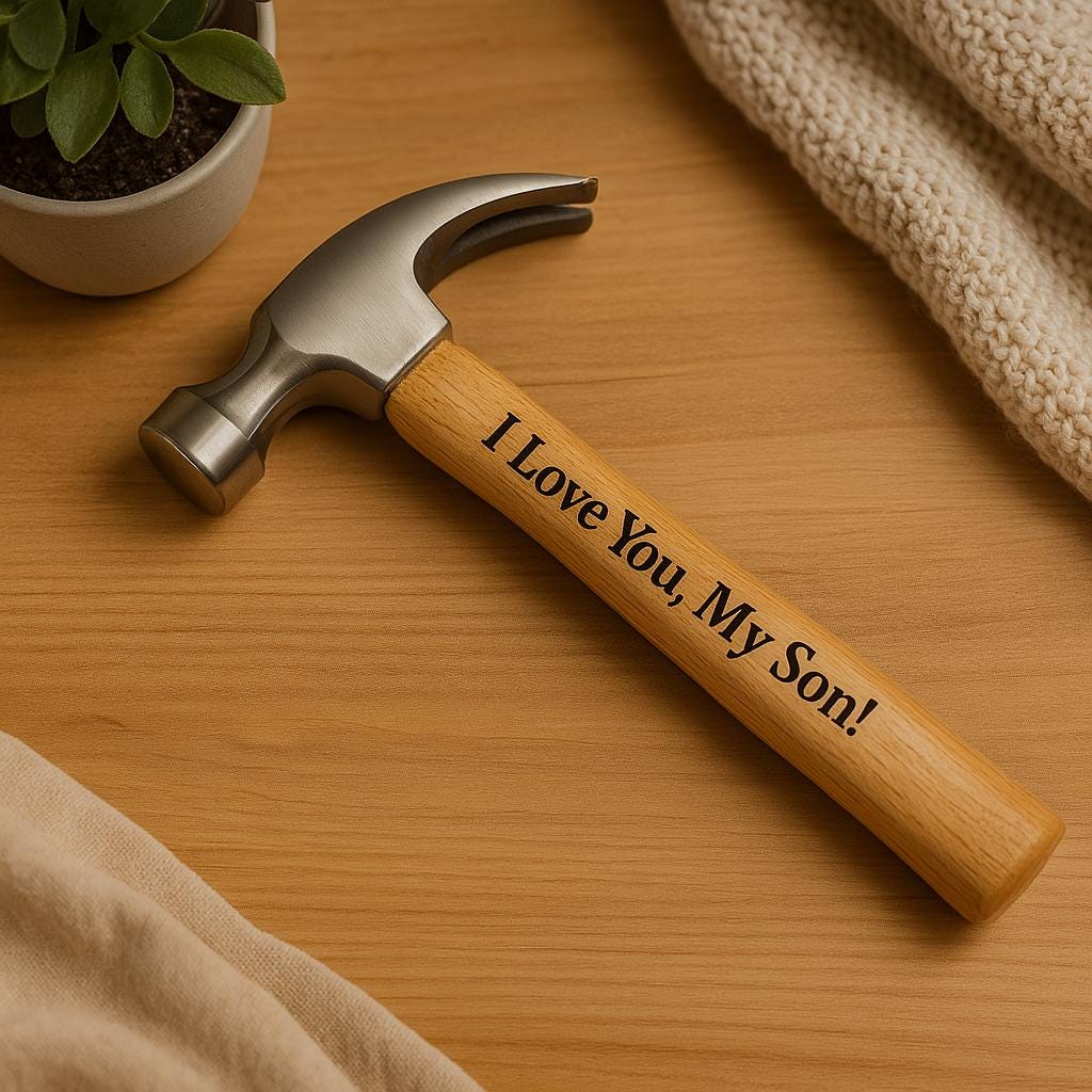 Custom Engraved Mini Hammer  Personalized Wood Handle Hammer Gift for Dad, Grandpa,  Husband or Son - Fathers Day Gift  Tool Keepsake