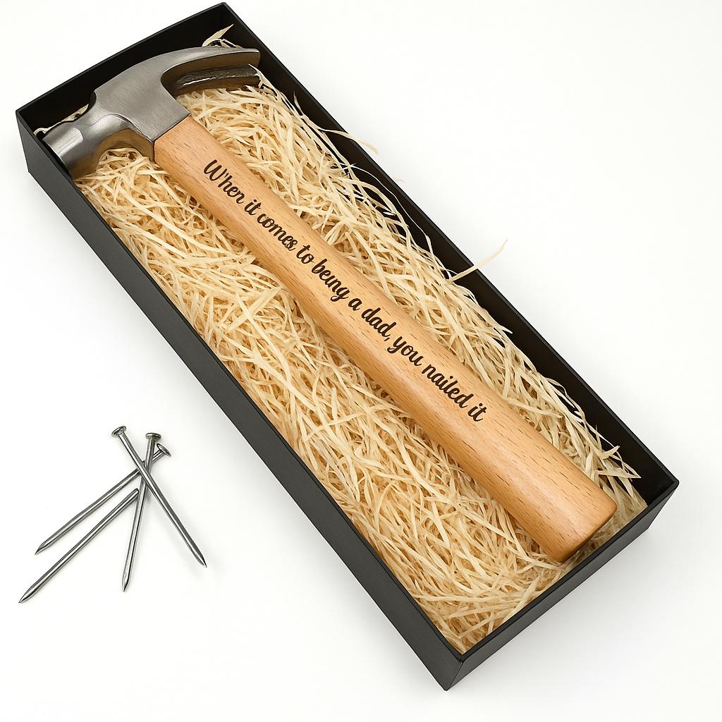 Personalized Hammer Father's Day Gift | Custom Engraved Hammer With Message | Gift For Dad, Grandpa, Husband, Son