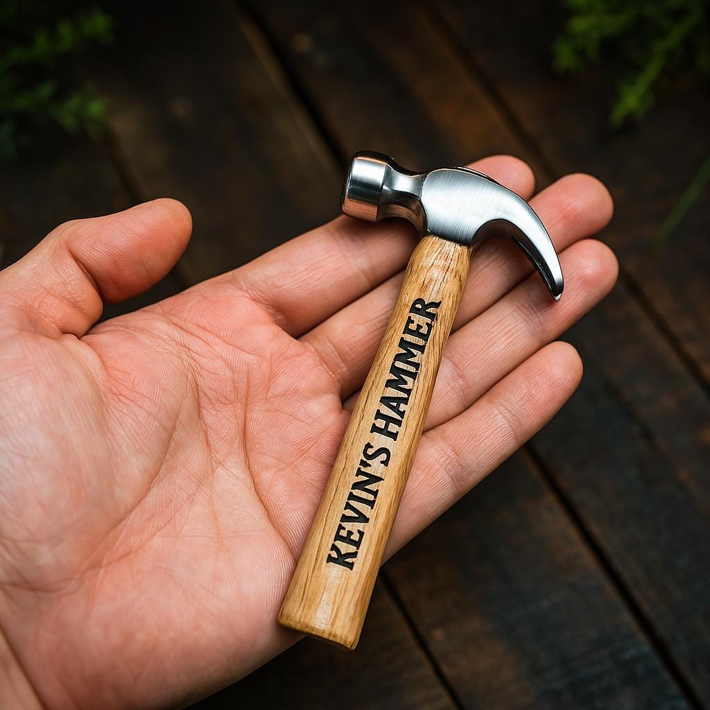 Custom Engraved Mini Hammer  Personalized Wood Handle Hammer Gift for Dad, Grandpa,  Husband or Son - Fathers Day Gift  Tool Keepsake
