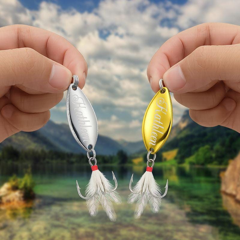 Engraved Fishing Lure Metal Hook Bait, Greatest Catch, Personalized Gift for Husband Boyfriend Dad Fisherman Pop Uncle, Retirement Gift Box